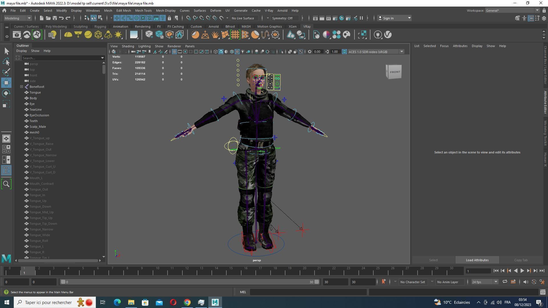 Amelia - Military Muse Command In Style Low-poly 3D model_32