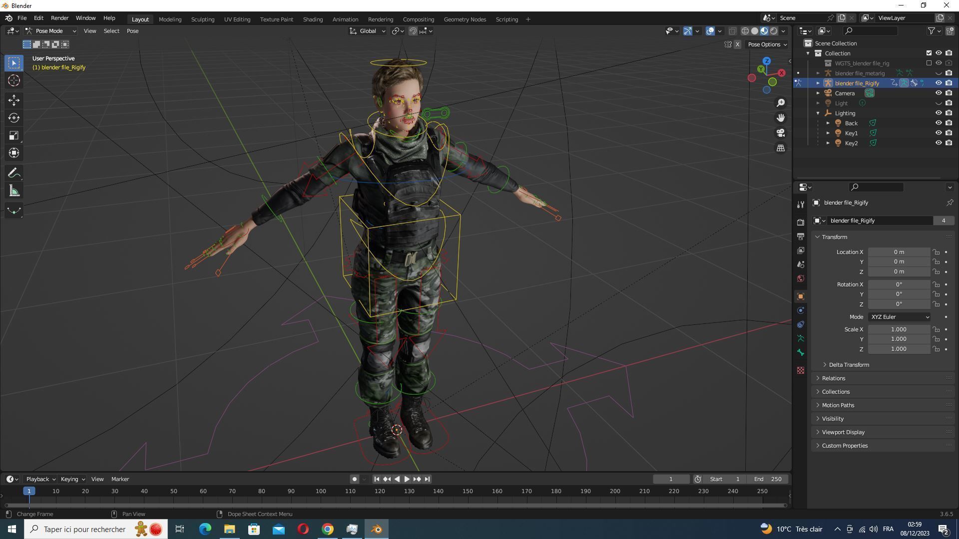 Amelia - Military Muse Command In Style Low-poly 3D model_25
