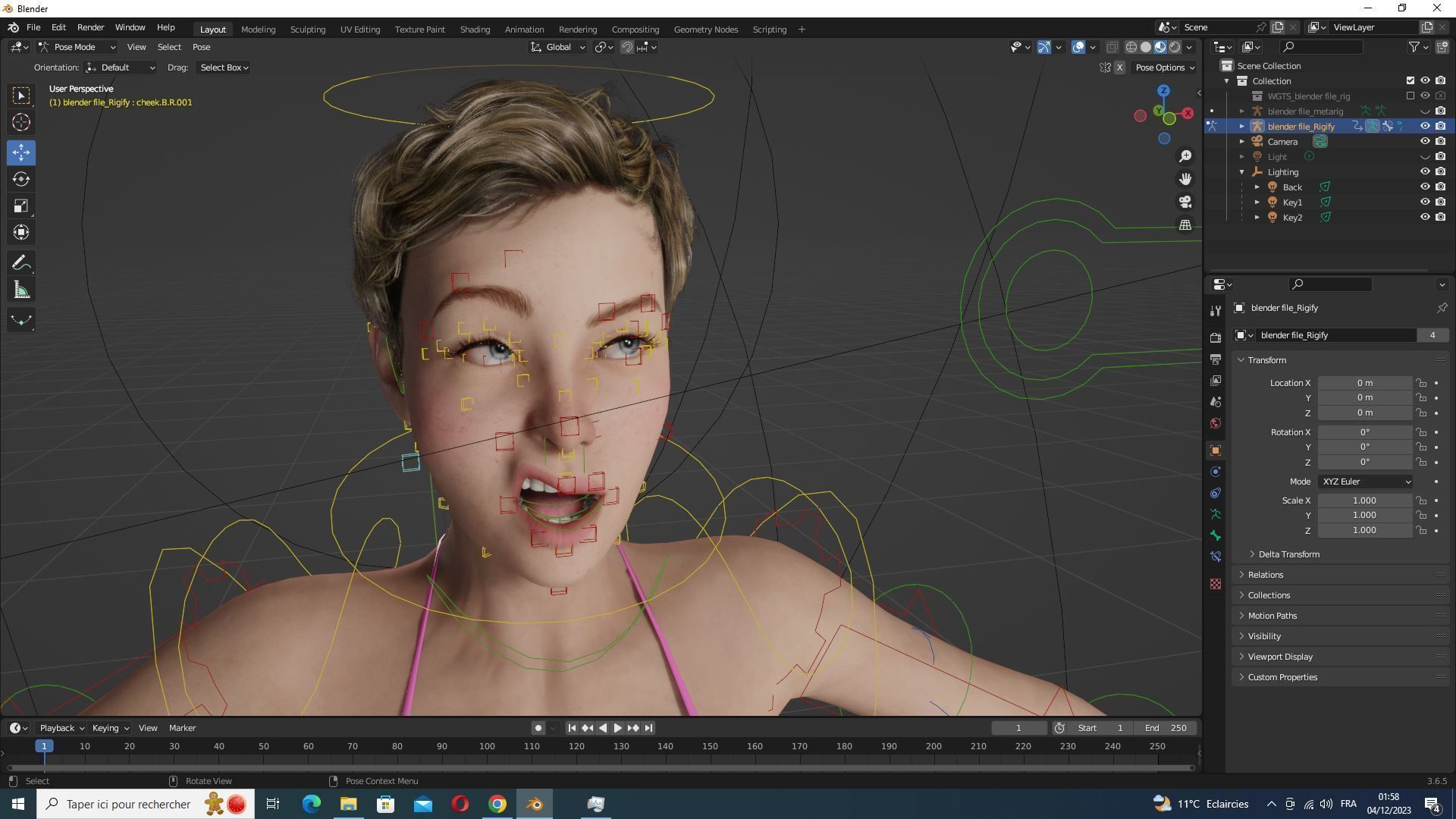 Amelia - Military Muse Command In Style Low-poly 3D model_28