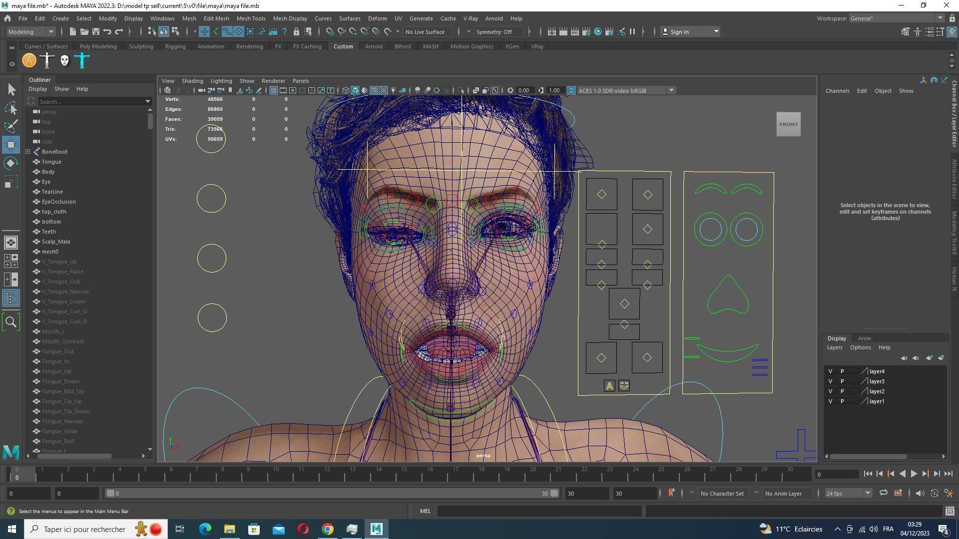 Amelia - Military Muse Command In Style Low-poly 3D model_37