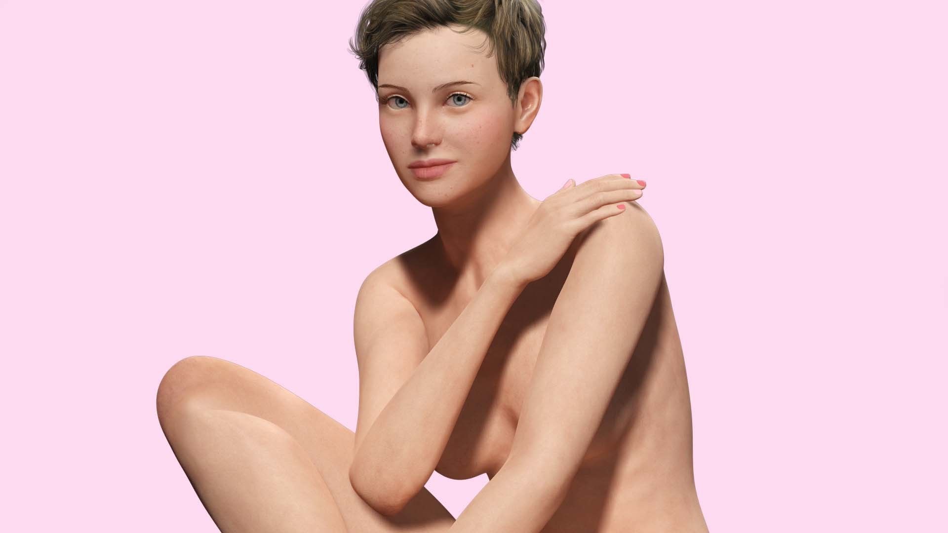 Amelia - Military Muse Command In Style Low-poly 3D model_21