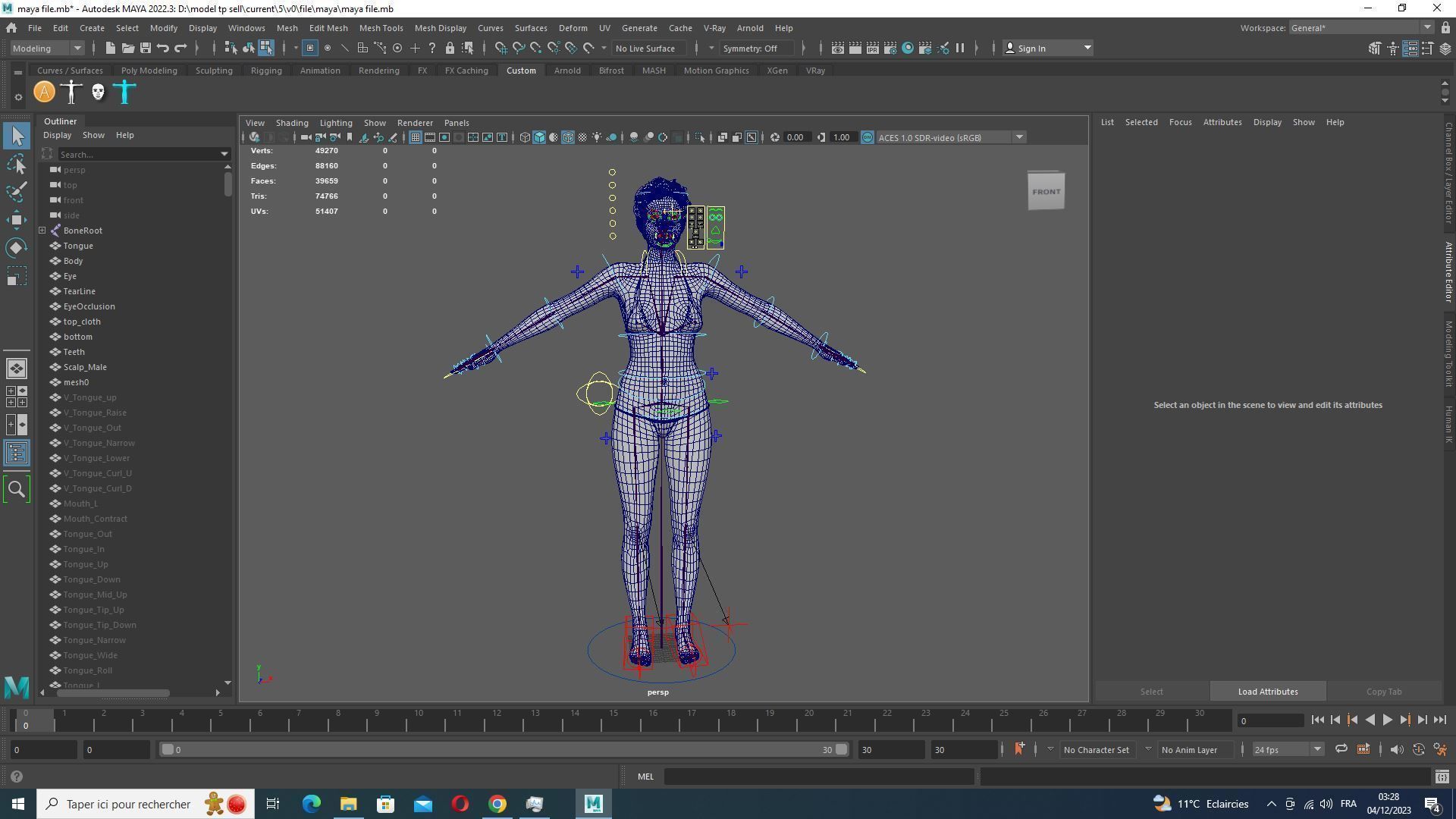 Amelia - Military Muse Command In Style Low-poly 3D model_38