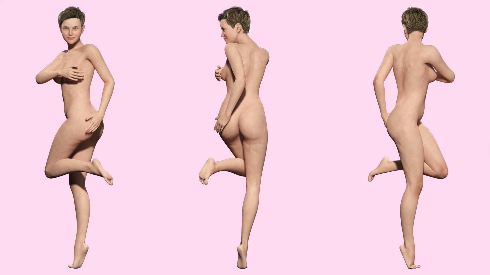 Amelia - Military Muse Command In Style Low-poly 3D model_19