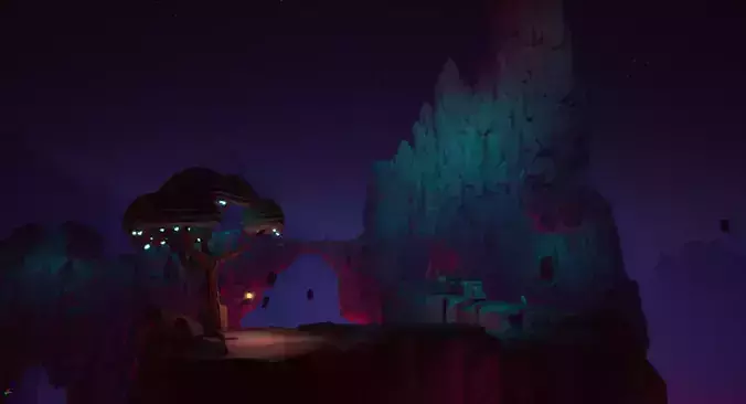 Low-Poly Caves and Rocks Low-poly 3D model