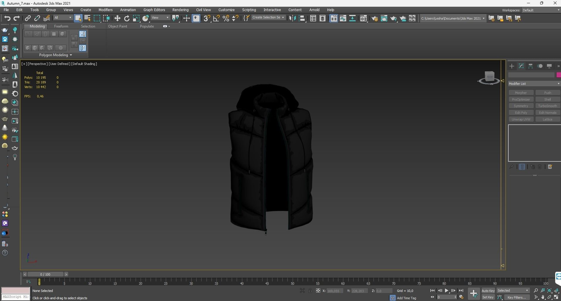 Jacket Low-poly 3D model_3
