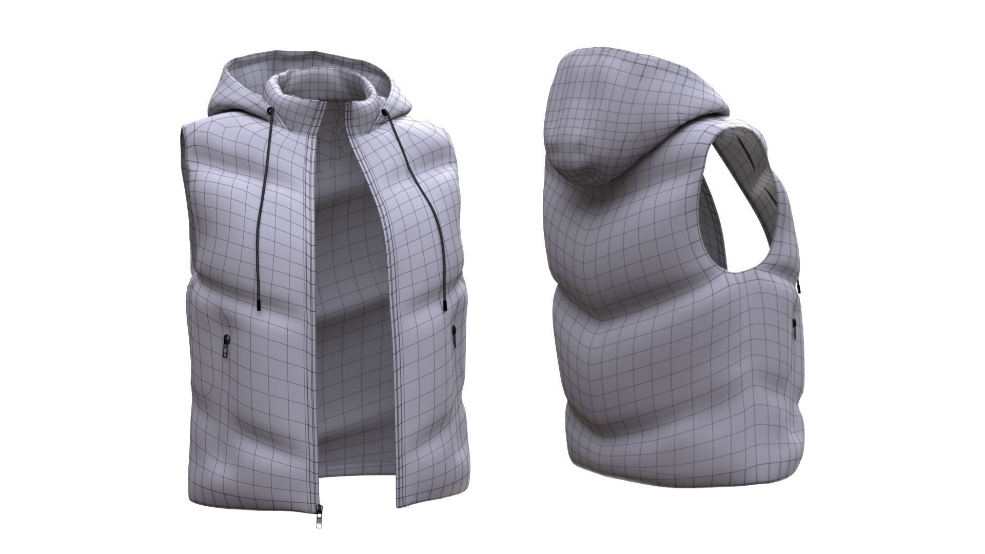 Jacket Low-poly 3D model_11