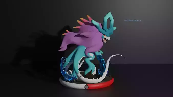 Walking wake paradox suicune 3D print model 3D print model