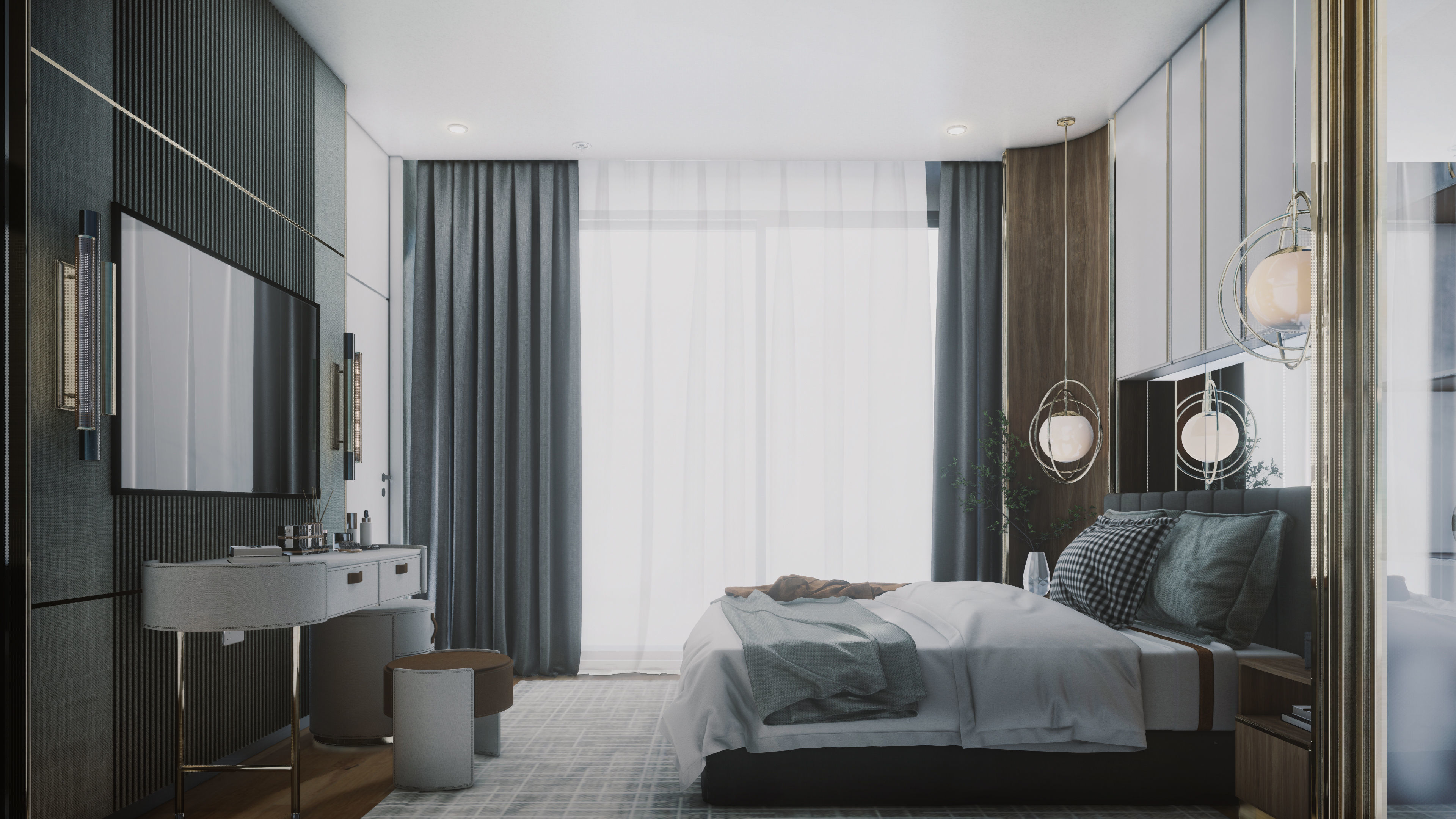 Hill House Interior Scene Bed Room Modern Interior Design 3D model ...