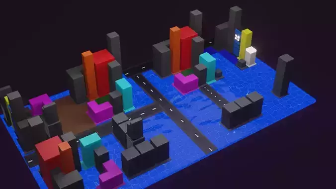 Skyscraper Building Low Poly Assets  3D model