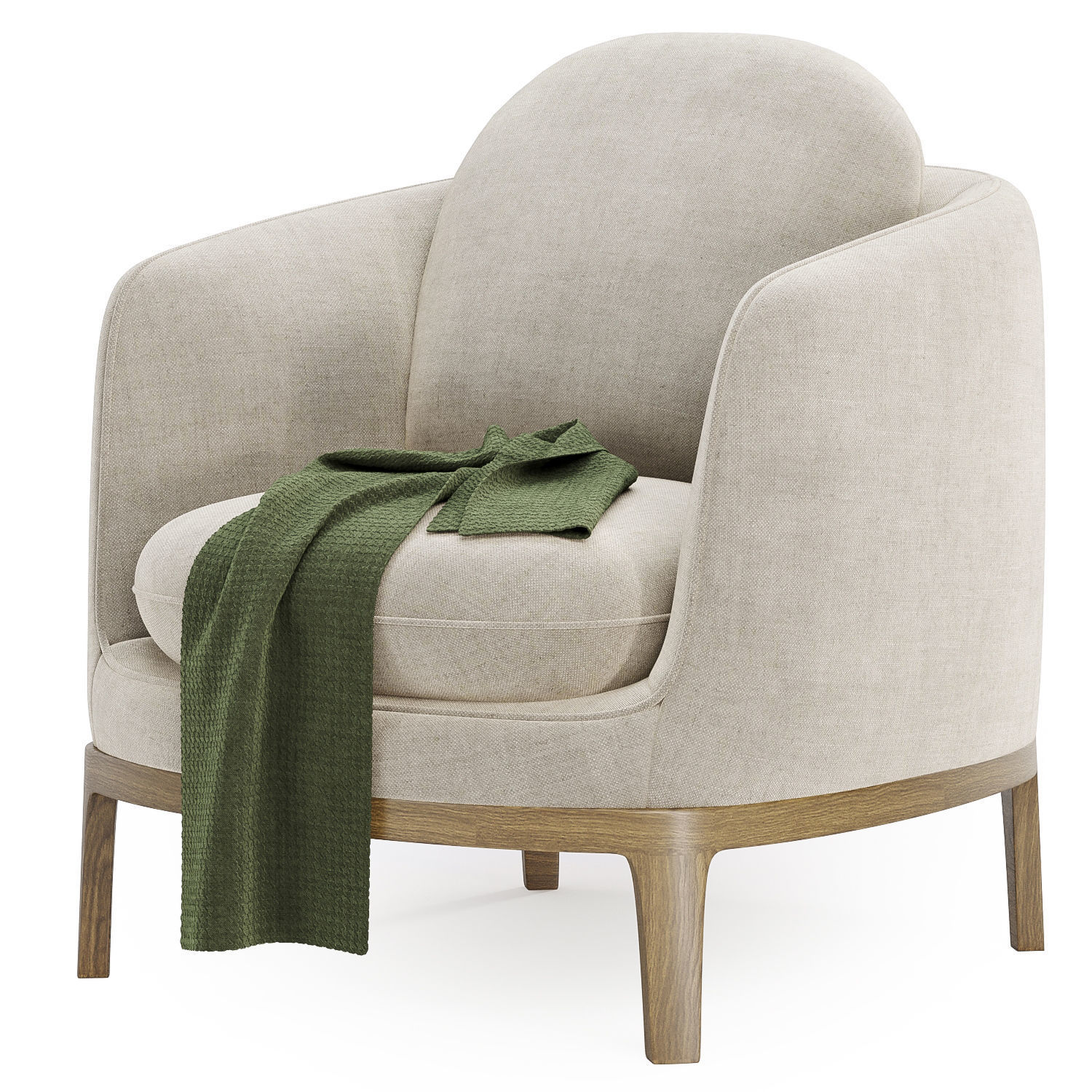 bilbao lounge chair with timber base 3D model_3