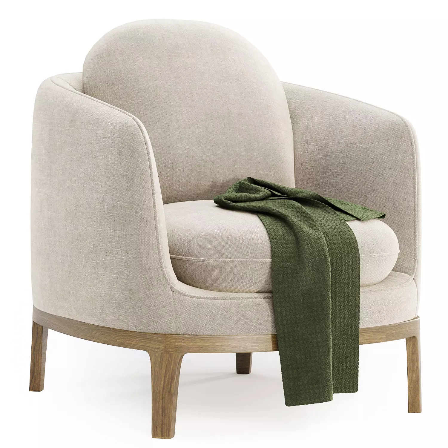 bilbao lounge chair with timber base 3D model_0