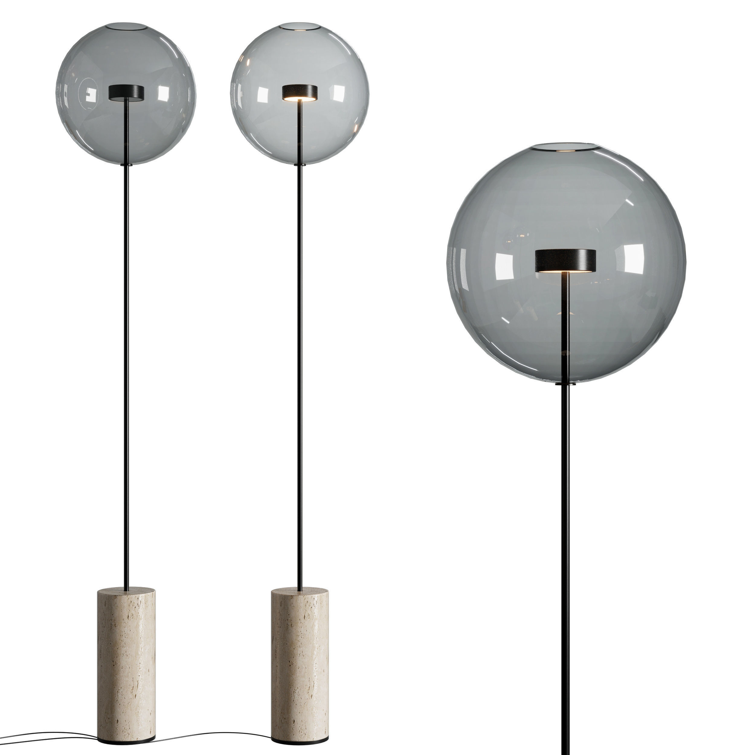 Soffio Floor Lamp by Giopato Coombes Low-poly 3D model_1