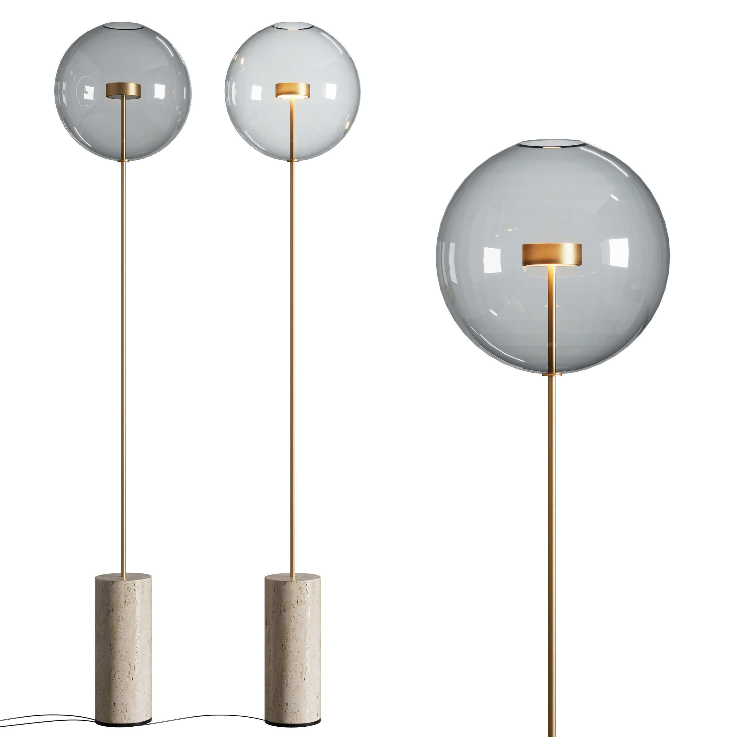 Soffio Floor Lamp by Giopato Coombes Low-poly 3D model_3