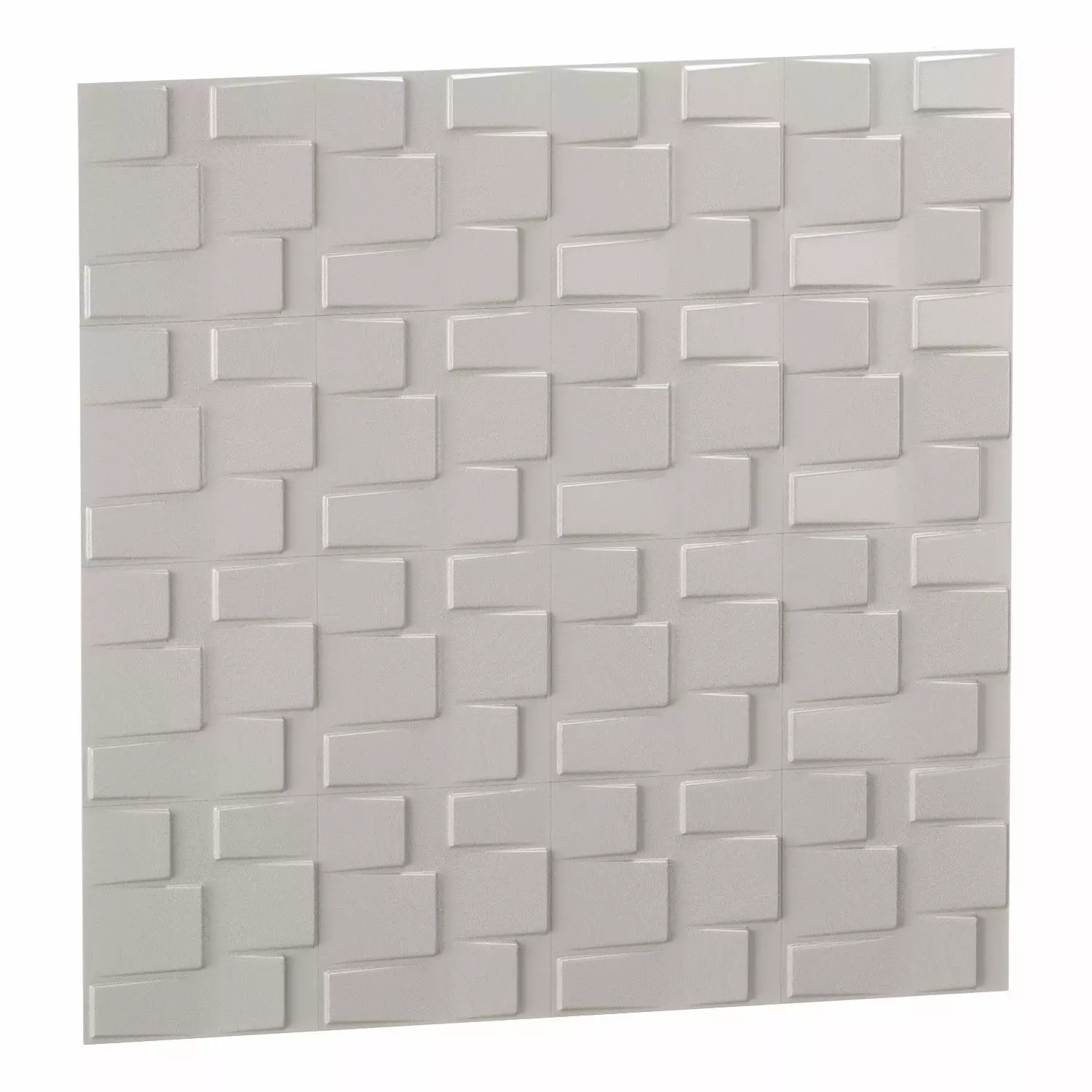 Bamboo Wall Paneling in White 3D model