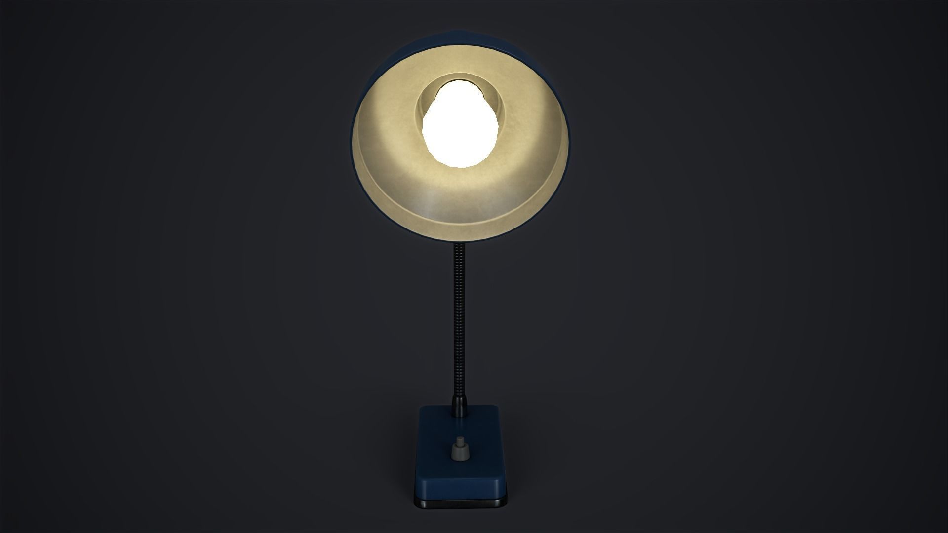 Retro table lamp Low-poly 3D model_11