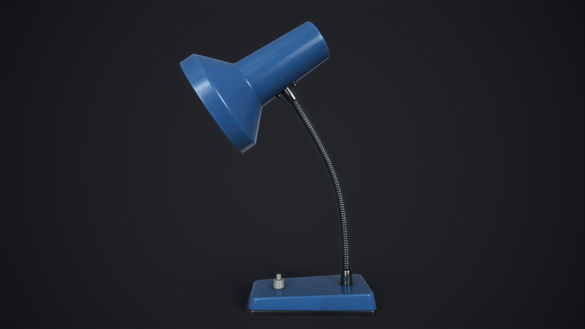 Retro table lamp Low-poly 3D model_12
