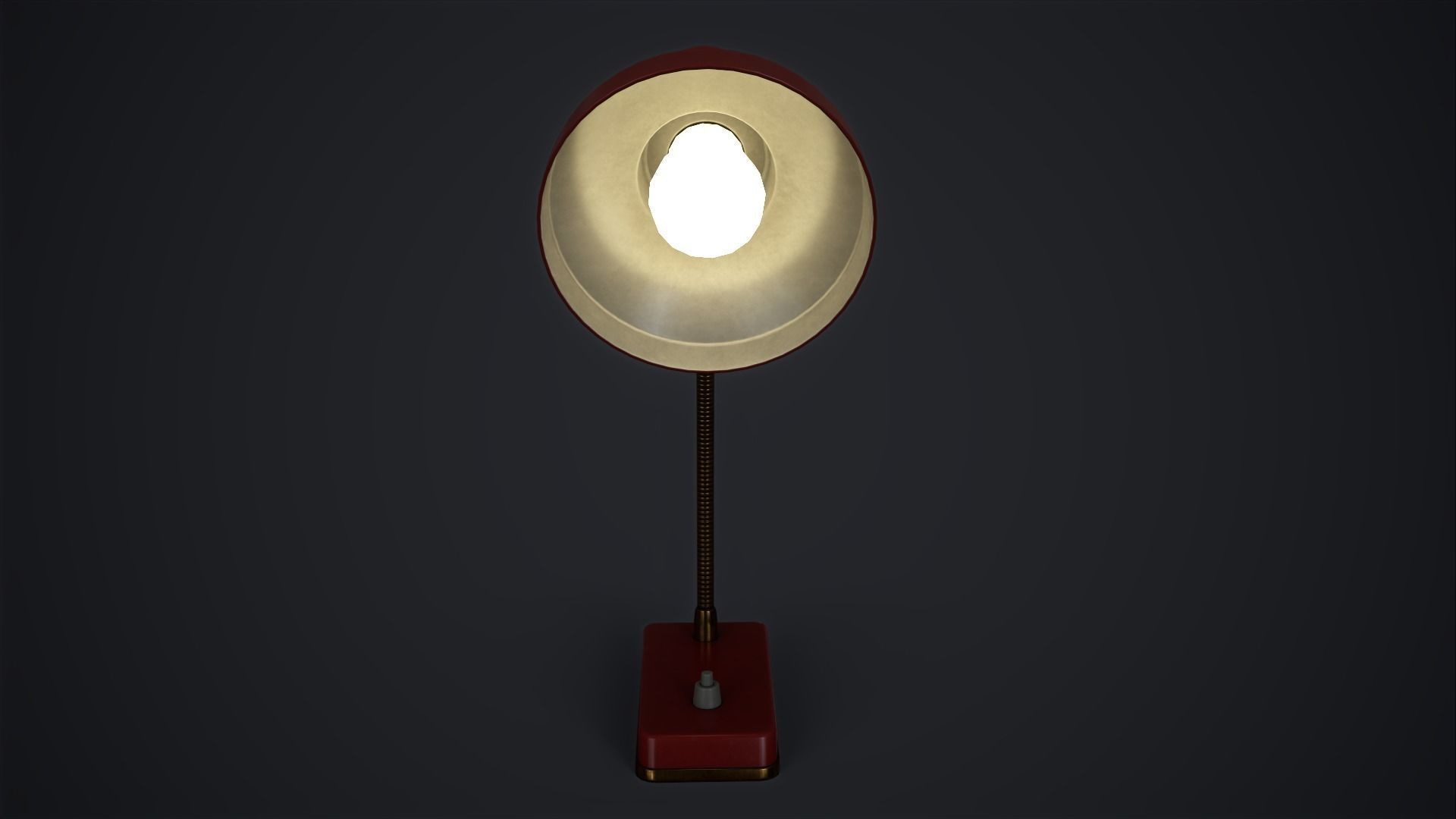 Retro table lamp Low-poly 3D model_10