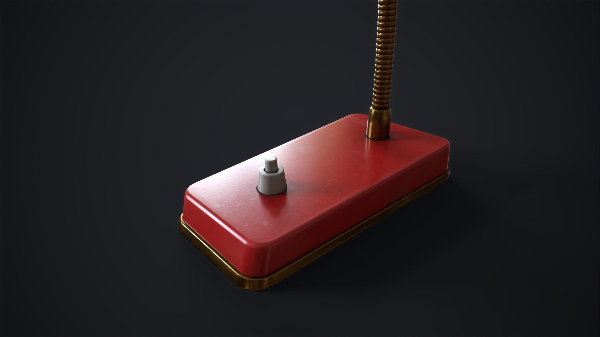 Retro table lamp Low-poly 3D model_9