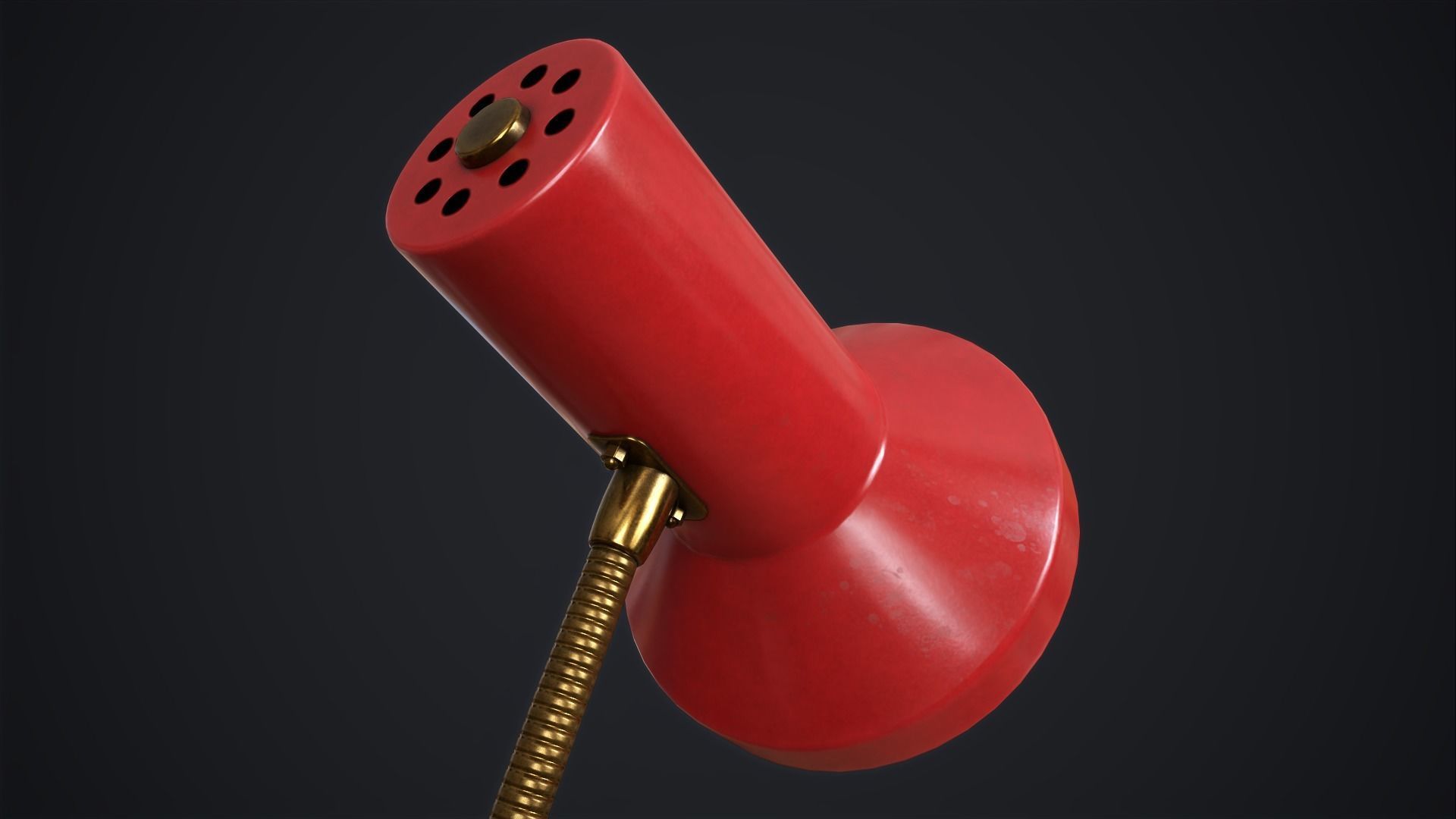 Retro table lamp Low-poly 3D model_15