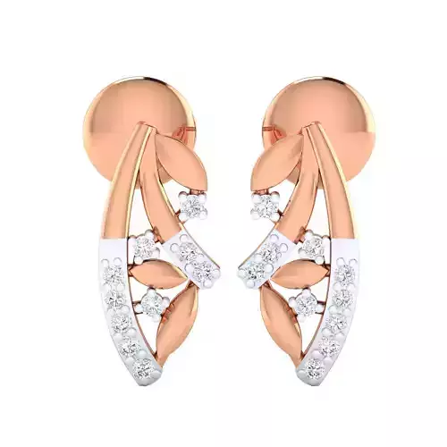 High Jewelry Diamond Earrings 3dm stl renders details