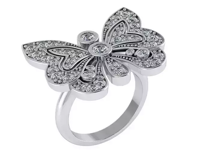 Butterfly Diamond Ring 0918