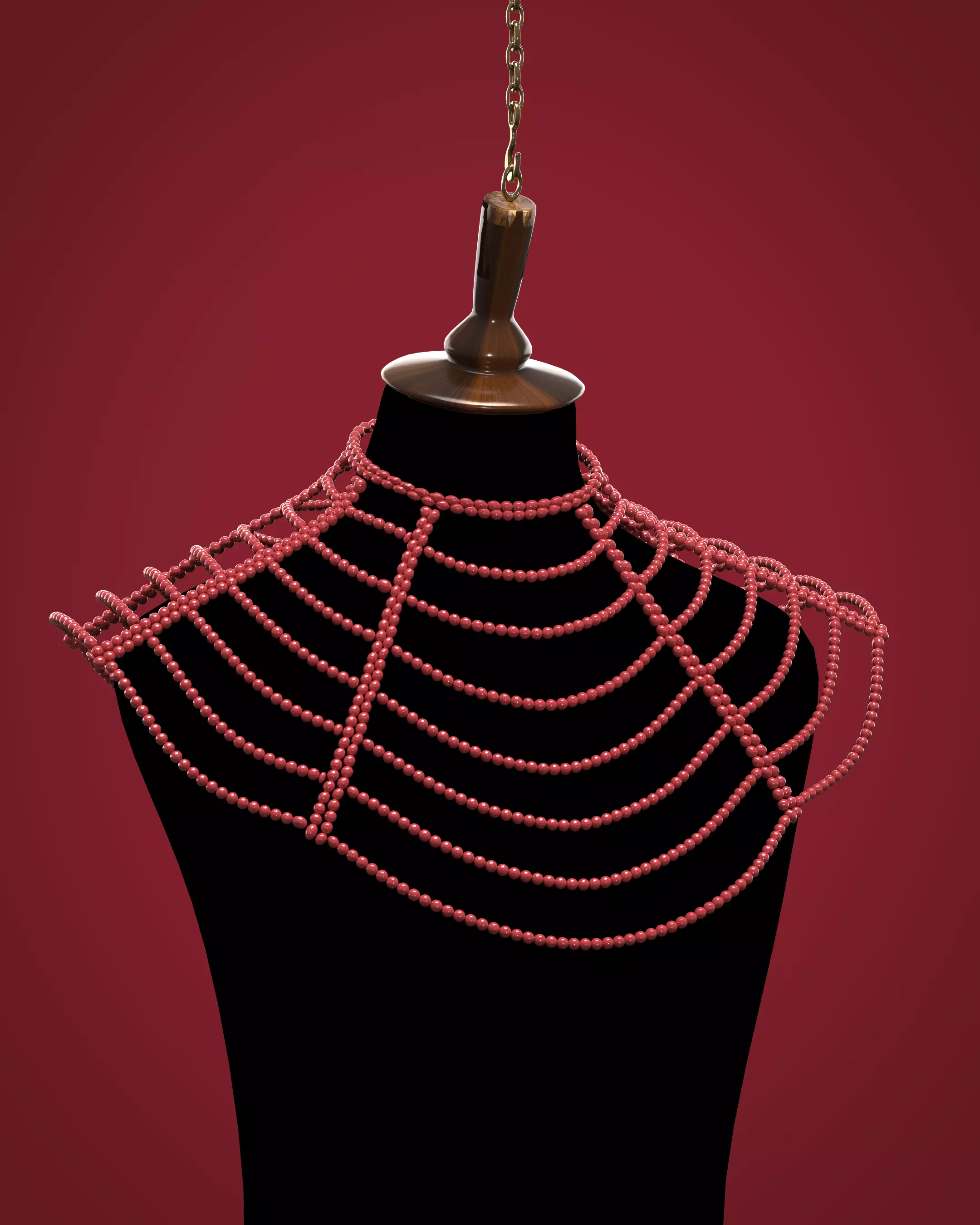 Coral Necklace Free 3D model