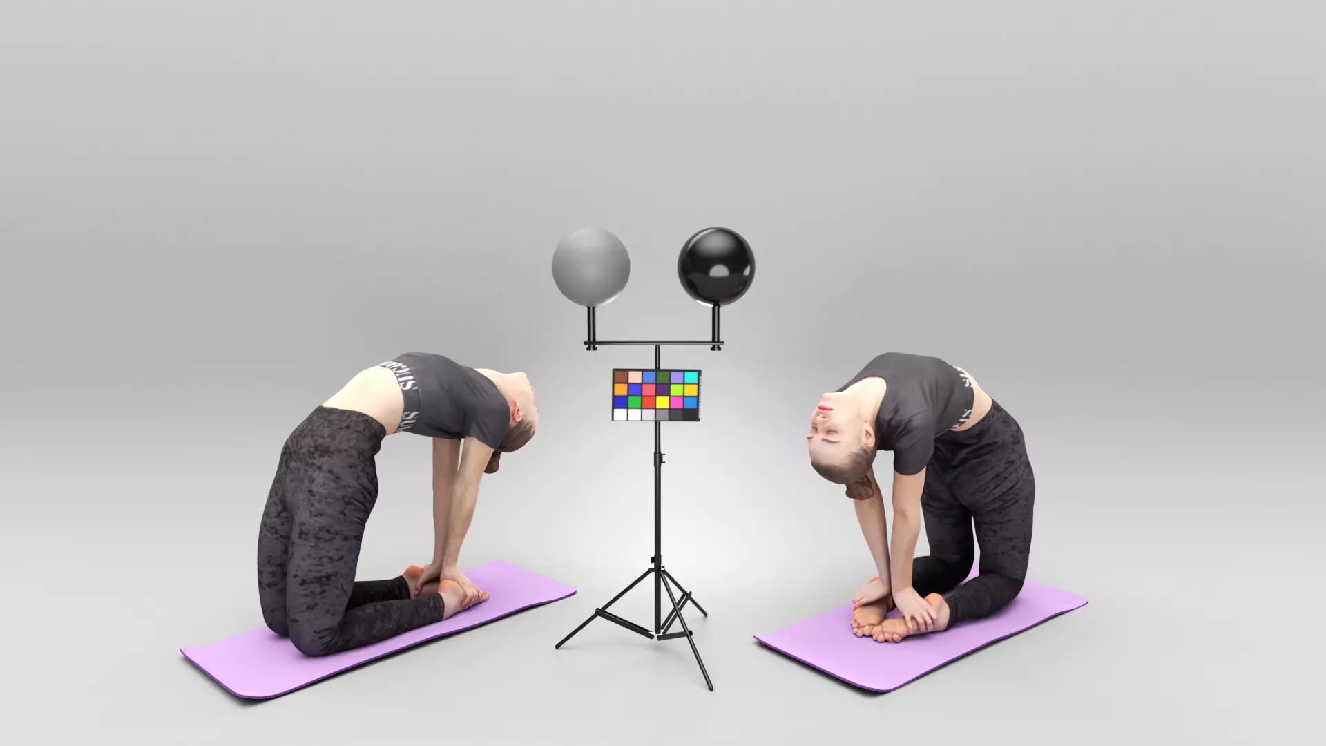 Beautiful woman practicing yoga 418 Low-poly 3D model