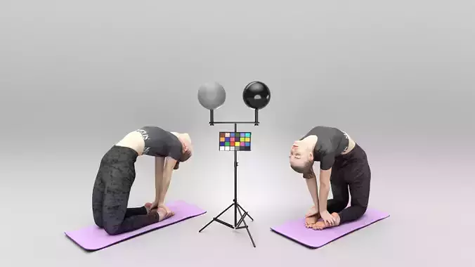 Beautiful woman practicing yoga 418