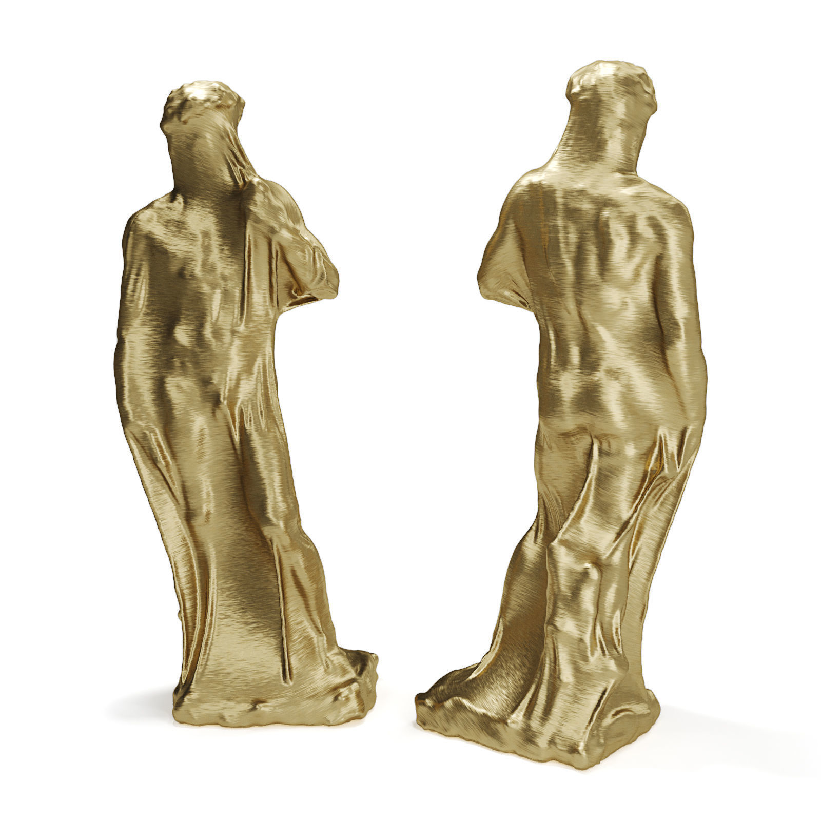 David Blanket sculpture Low-poly 3D model_1