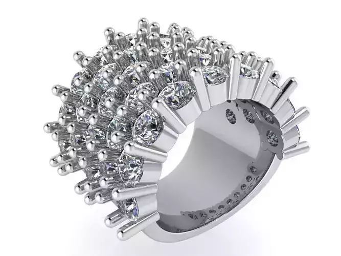 5 Row Diamond Ring 0925