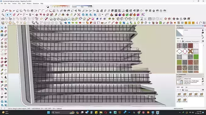 Commercial office building 3d model