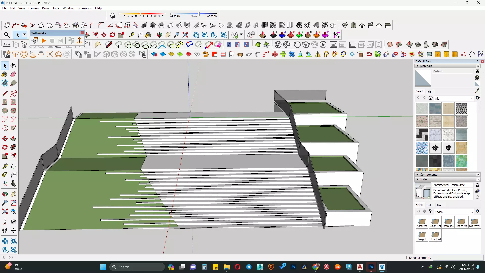 public staircase 3d model 3D model_0