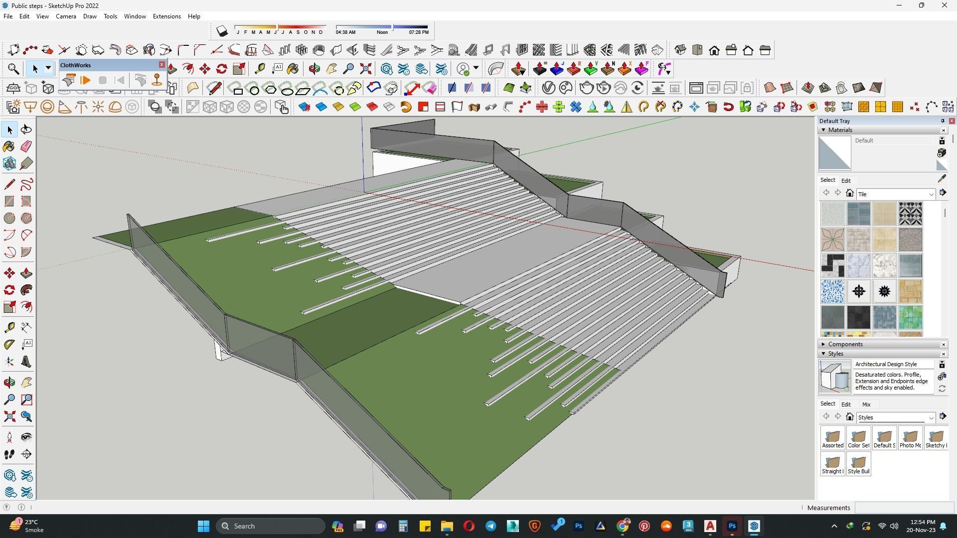 public staircase 3d model 3D model_1