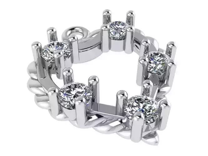 Heart Diamond Pendant 0933