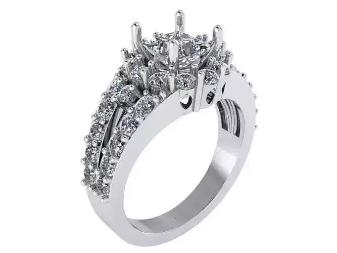 Round Halo Ring 0939