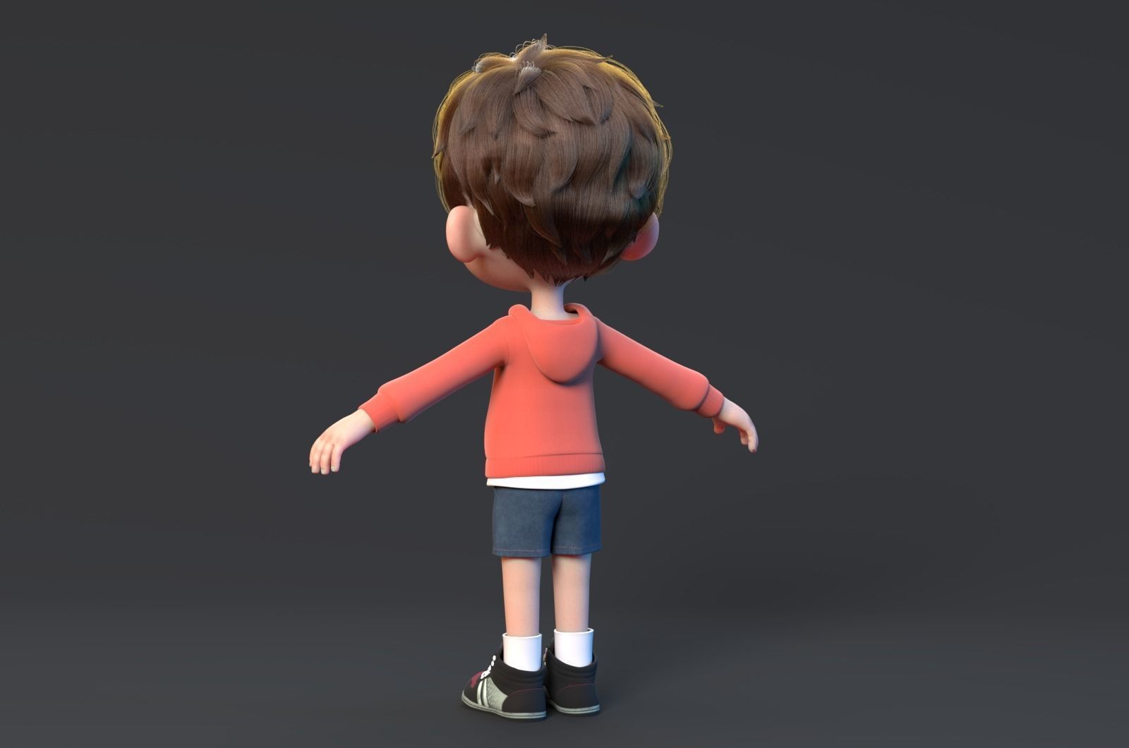 cute cartoon boy 3D model_6