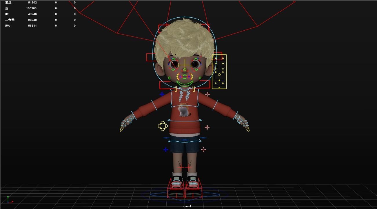 cute cartoon boy 3D model_8