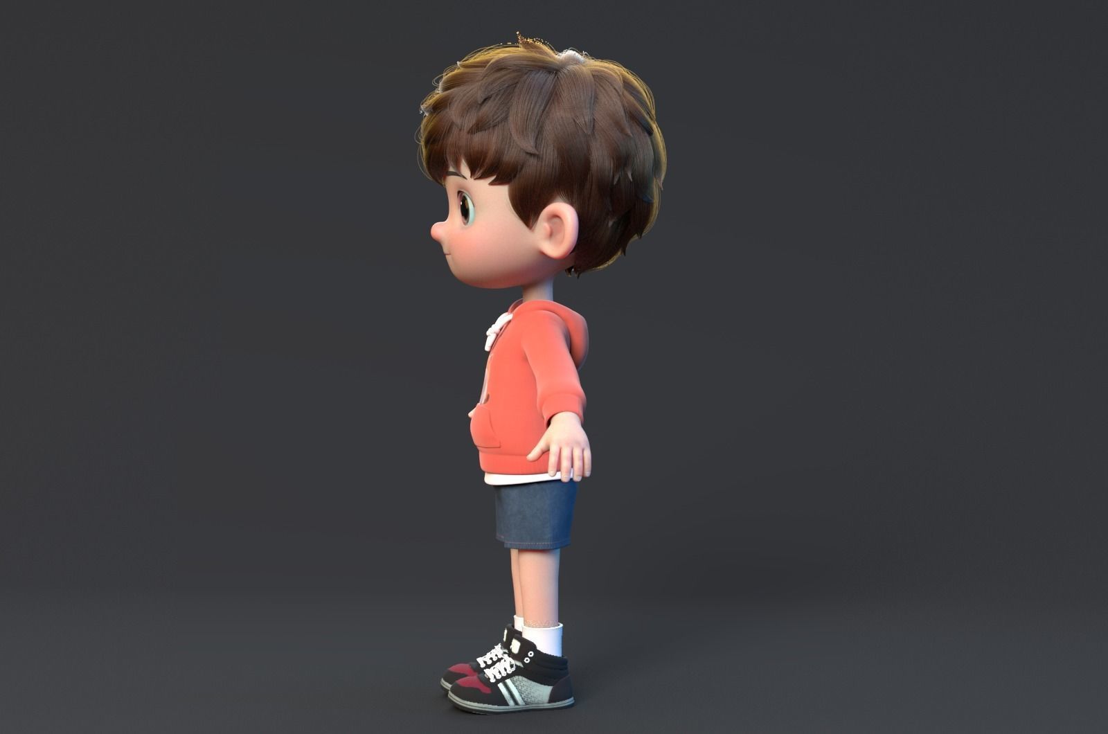 cute cartoon boy 3D model_5