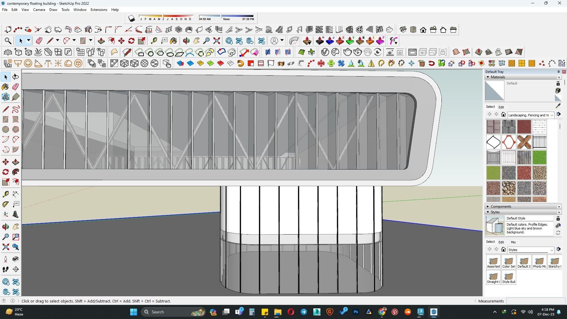 Contemporary modern building facade 3d model 3D model_2
