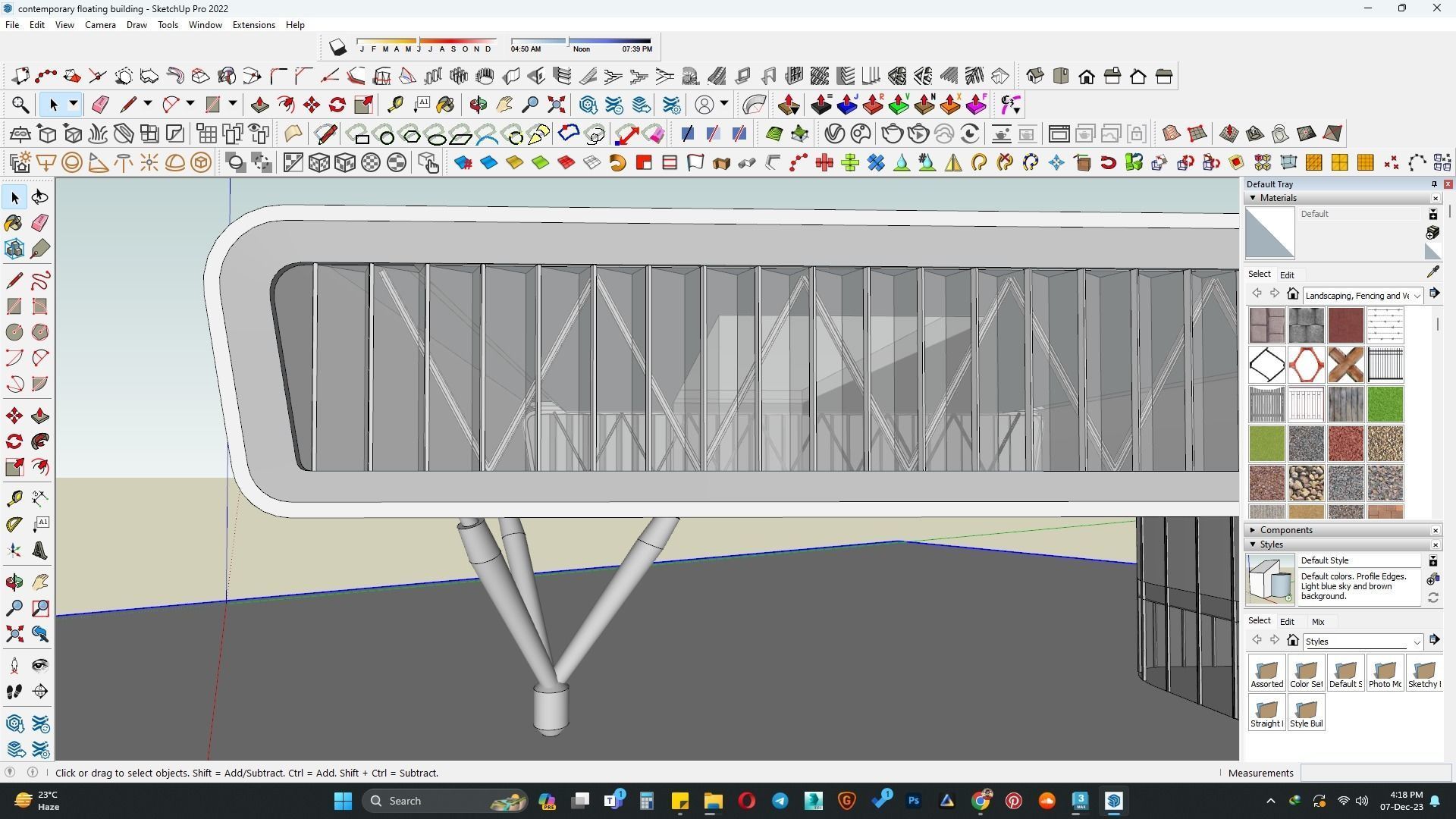 Contemporary modern building facade 3d model 3D model_1