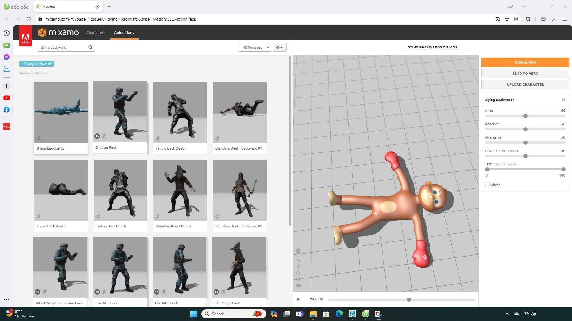 Boxing Monkey Animal Animated  Low-poly 3D model_9