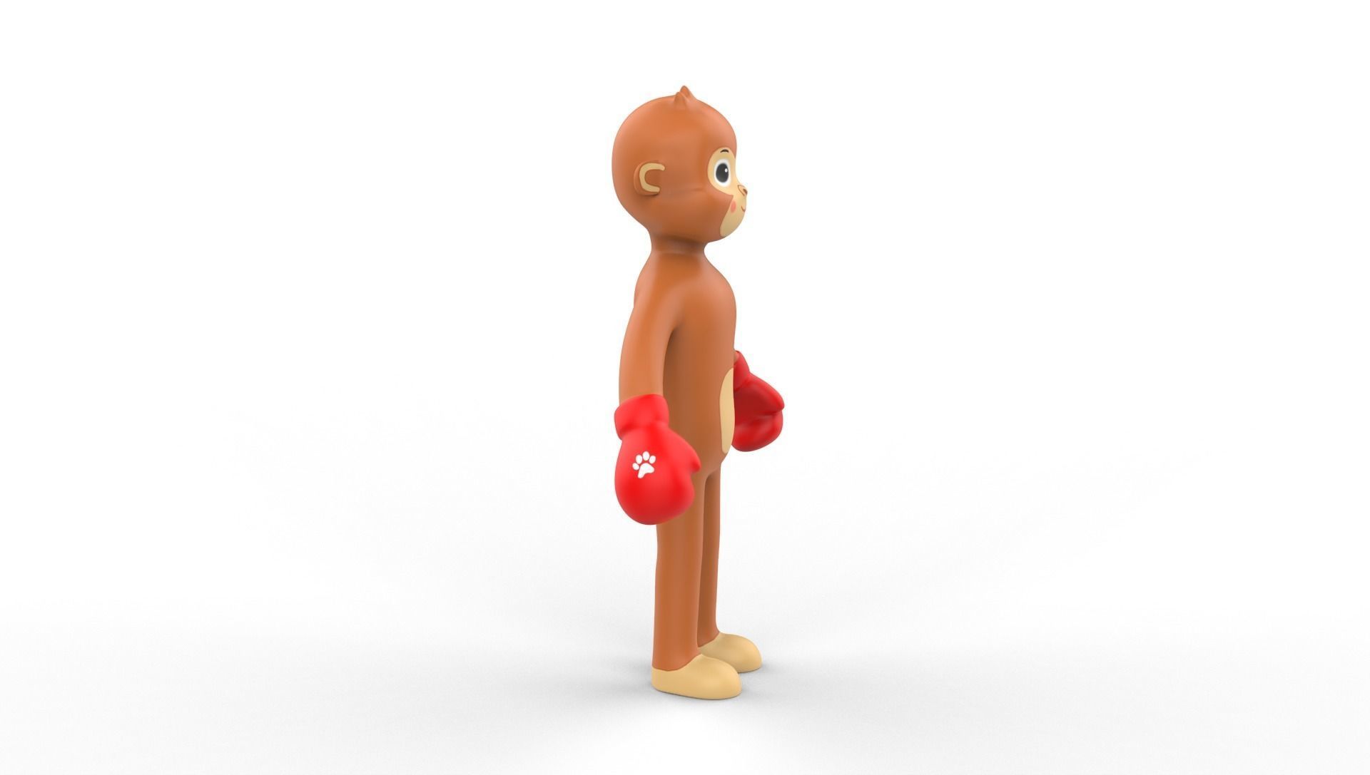 Boxing Monkey Animal Animated  Low-poly 3D model_23