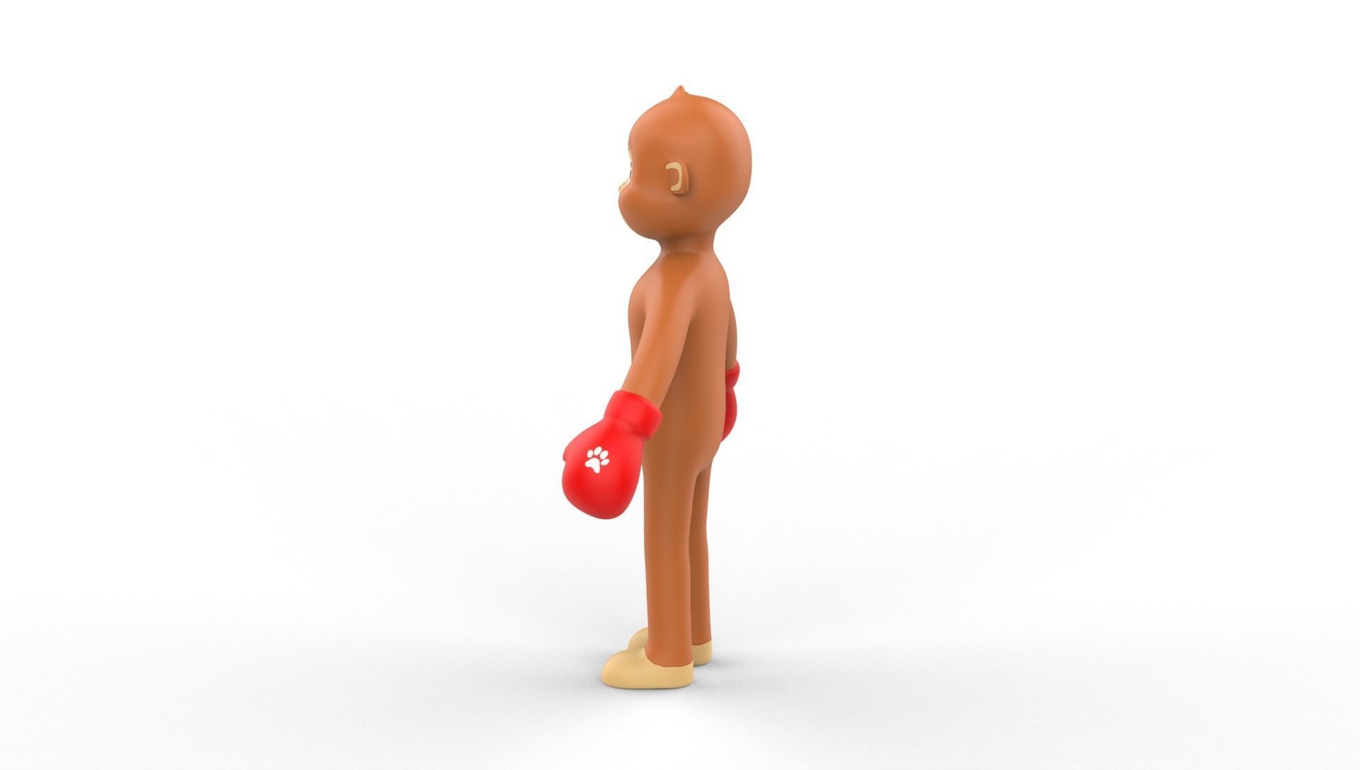 Boxing Monkey Animal Animated  Low-poly 3D model_16