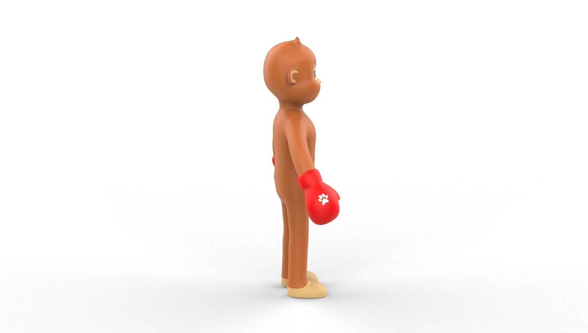 Boxing Monkey Animal Animated  Low-poly 3D model_22