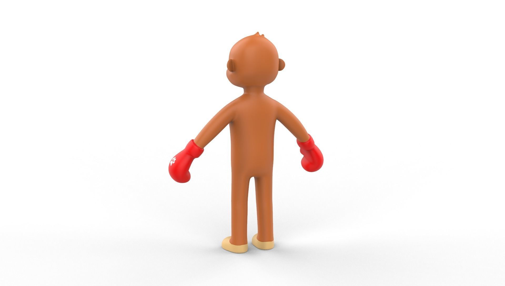 Boxing Monkey Animal Animated  Low-poly 3D model_18