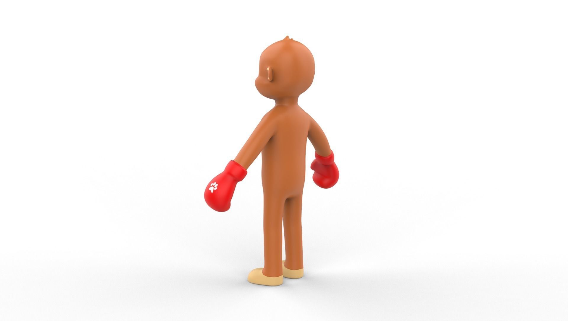 Boxing Monkey Animal Animated  Low-poly 3D model_17