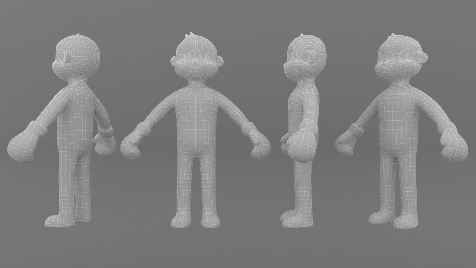 Boxing Monkey Animal Animated  Low-poly 3D model_11