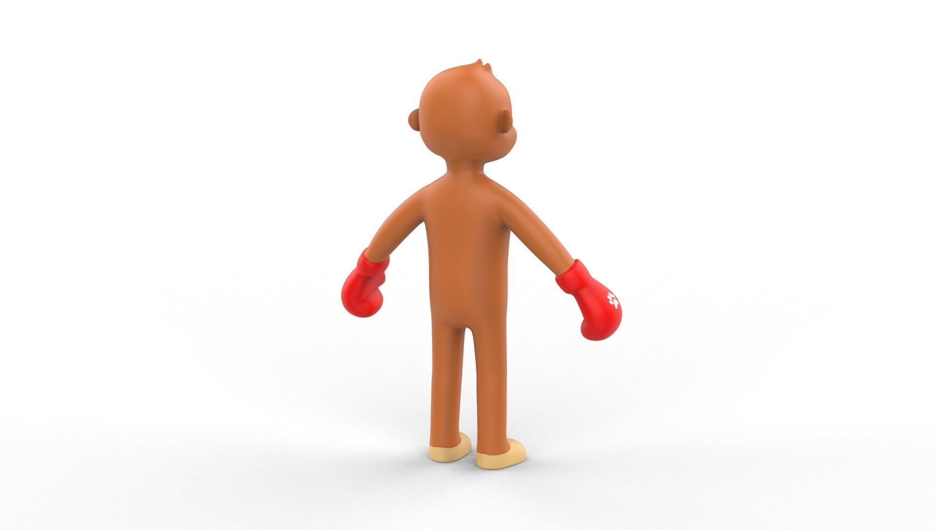 Boxing Monkey Animal Animated  Low-poly 3D model_20