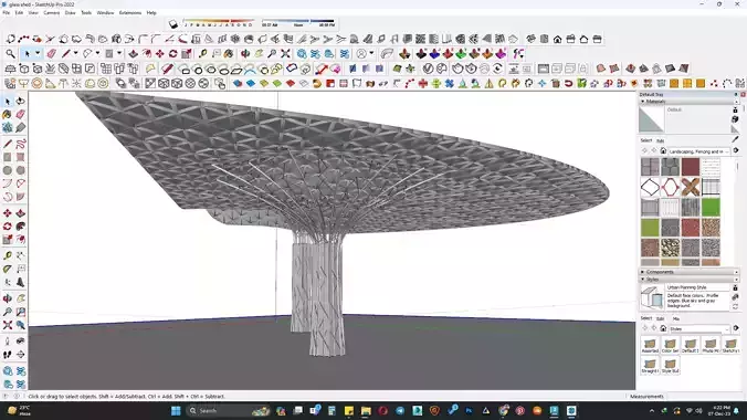 Parametric glass shed 3d model 3D model