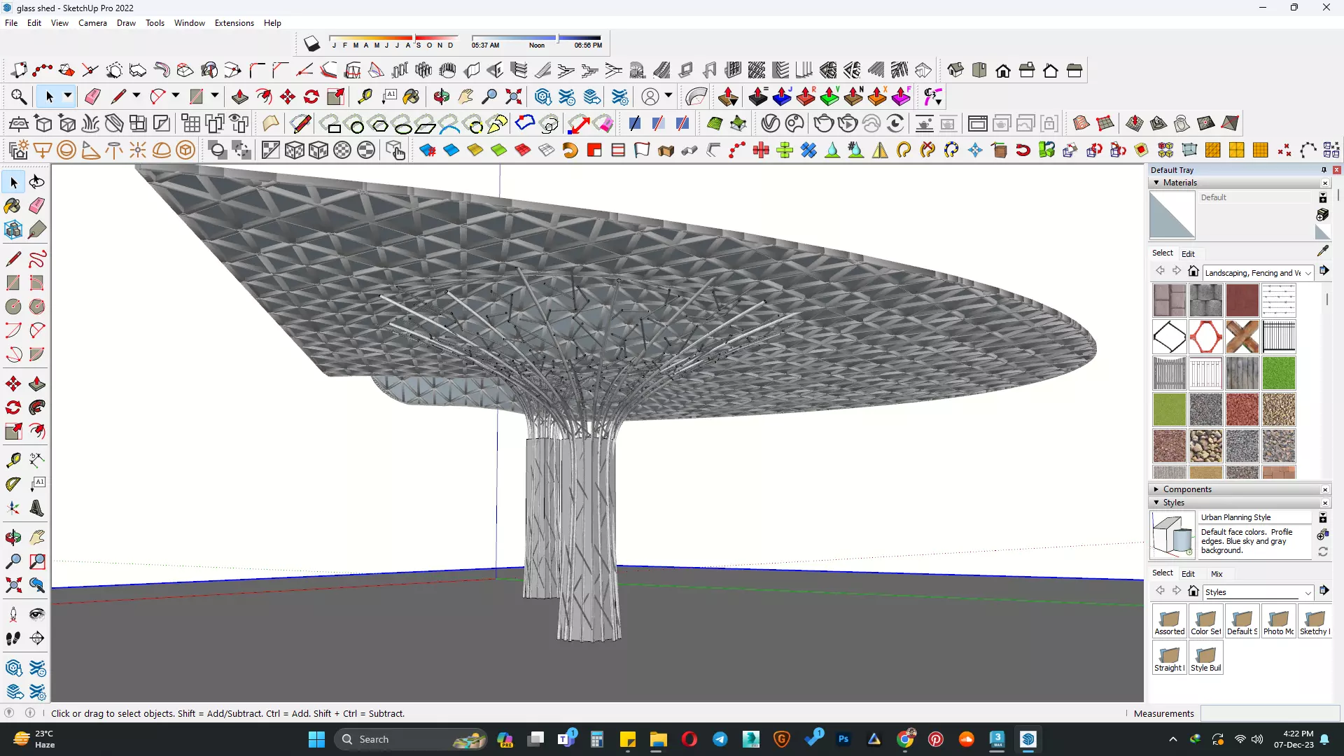 Parametric glass shed 3d model 3D model_0